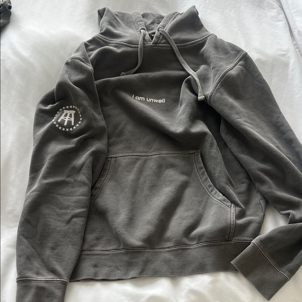 'I Am Unwell' Gray Hoodie with Barstool Logo